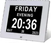 Dementia Clock Alzheimers Clock Large Digital Calendar Clock For Seniors,clock With Day And Date F(7 Inches) (WS)