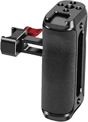 NovelGoal Universal DSLR Camera Cage Side Handle for Camera Silicone Mini Hand Grip 1/4 Screws/NATO Cold Shoe Photography (with NATO Clamp)