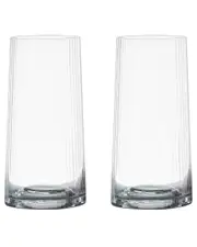 Anton Studio Designs Set of 2 Empire Clear Highball Tumblers