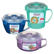 Sistema Microwave Containers | Microwave Soup Mug Porridge Bowl & Noodle Bowl...