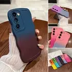 For Samsung Galaxy A55 A35 A34 A25 A16 A15 Wavy Silicone Soft Case Gradient Case