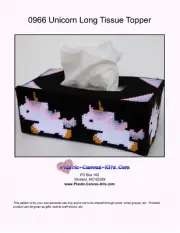 Unicorn Long Tissue Topper-Plastic Canvas Pattern or Kit
