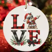 Plaid Love Cocker Spaniel Dog Dabbing Dance Christmas Ornament Gift Tree Decor