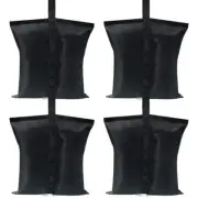 Angel Sar Canopy 13"X15" Weights Gazebo Tent Sand Bags Black (4-Pack) Polyester