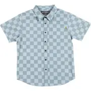 Sz L Blue Fasthouse Winston Youth Button Up Shirt