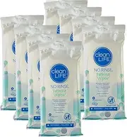 No Rinse Bathing Wipes Microwaveable Hypoallergenic and Latex-Free (Pack of 8)