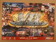 Clipsal 500 Adelaide 2001 hand signed poster 15+ driver signatures