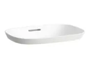 Laufen INO SEMI INSET BASIN WITH OVERFLOW 500mm Rectangular, No Taphole WHITE
