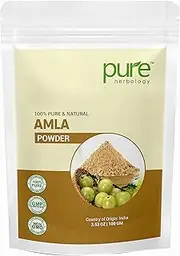 Pure Herbology Natural & Pure Amla Powder for Face, Hair Care & Scalp Treatment, 100gm