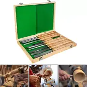 VEVOR 8pcs/set Wood Lathe Chisel Set HSS Wood Turning Tools w/ Storage Box