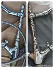 LOT 2 NEW Ikea Gooseneck Chrome Faucets Swivel Aerator Supply Lines Kitchen Bath