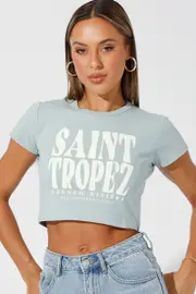 Green Graphic Tee Short Sleeve - Size M, Women's Graphic Tee