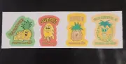 scratch and sniff stickers NEW Wacky Whiffer Die Cut Set/4 Pineapple scent