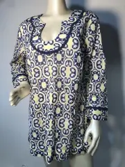 Vineyard vines NWT mediterranean tunic beach top cover up blue Size XL Bin-D