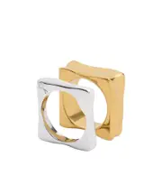double ring 54 gold/silver
