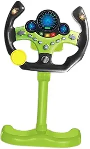 Folpus Kids Electric Driving Wheel with Sound and Light Features, Green