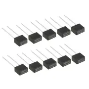 10 x DIP Mounted Miniature Square Slow Blow Micro Fuse T3.15A 3.15A 250V Black