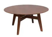 Arese Round Solid Mango Wood Dining Table - 150 cm
