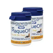 Troy-Ilium Plaque Off Dental Powder for Dogs (40g) 2 pack