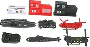 Hohopeti 1Set Miniature Model for Simulation Equipment Includes Transporters Aircraft Vehicle Submarine Aircraft Carrier More for Imaginative