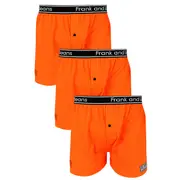 3 Mens Cotton Boxer Shorts Orange - Frank and Beans Underwear