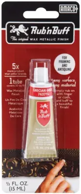 Amaco 76371 Rub 'n Buff Metallic Wax Finish .5oz-Grecian Gold (3Pk)