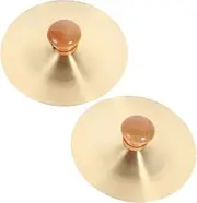 MUELODSIC 1pair Performance Rhythm Cymbals Mini Handheld Cymbals Portable Ethnic Percussion for Bands Festive Parties Traditional Instrument