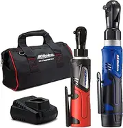 ACDelco G12 Series 2-Tool Combo Kit- 1/4" & 3/8" Cordless Ratchet Wrench, ARW1209-K9