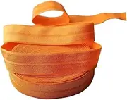 5/8 Inch - Fold Over Elastics - 5 Yard Roll Foes are Great forDIY Crafts, Hairbands, Elastic Ribbons andSewing Projects. /183(Amber Orange)