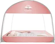 Weqizuerqi Bed Gnat Net - Portable Mesh Canopy,Outdoor Double Door Gnat Netting, Mesh Bed Canopy Tent for Bedroom, Children's Room