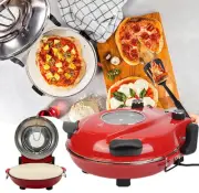 Electric Pizza Maker Cooker 1200W 31cm Oven with Timing Temperature Control