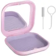 Retainer Case with Mirror Night Guard Case Slim and Frosted Compatible with I...