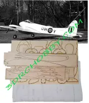 De Havilland DH Hornet 58" RC Airplane Laser Cut Short Kit W/ Plans Balsa & Ply