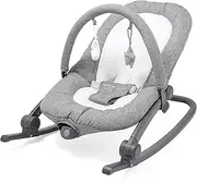 Baby Delight Aura Deluxe | Portable Baby Bouncer for Infants | Baby Rocker | Quilted Charcoal Tweed