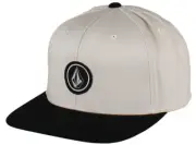Volcom Quarter Twill Snapback Hat - Whitecap Grey - New