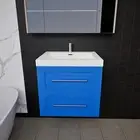 24" Bathroom Vanity Cabinet with Sink MDF Wall Mounted Vanity Closing Drawers
