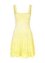 Jonathan Simkhai Franklin Open-knit Mini Dress - Yellow - XS (UK6 / XS) XS (UK6 / XS)