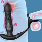 Anal Vibrator Telescopic Prostate Massager Thrusting Dildo Butt Plug Men Sex Toy