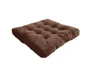Square Chair Cushion Bright Color Corduroy Fine Stitching Chair Cushion Pad for Wheelchair-Coffee