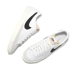 Nike 休閒鞋 Blazer Low 77 Vintage 白 黑 復古 皮革 男鞋【ACS】 DA6364-101