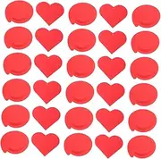MOTHNUR 30pcs Valentine's Day Heart-Shaped Ornaments Cow Card Tray Decoration Apparel Perfume Rack Burner Pendant Decoration Door Hanging Decoration Home Decoration Pin Rivets Red PVC