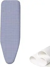 MAEEHDNKM Ironing Board Pad 13x44 Inch, Thick Ironing Board Cover with 2 Layers Padding, Heat Resistant Iron Board Cover Cotton, Adjustable(B,13 X 44 Inch (34 X 110 Cm))
