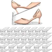 Yes!Fresh Shoe Slots Organizer, Adjustable Shoe Rack Stacker Storage Space Saver, Three Deck Shoe Rack Holder for Closet Organization (Clear, 20 Pack)