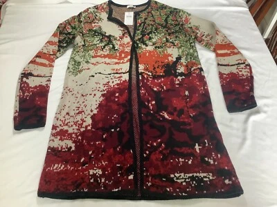 New J Jill Cardigan Sweater Multi color $149 Retail Ladies Size S Box C
