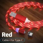 FAST CHARGING CABLE MICRO USB Type C with LED Flashing Lights.