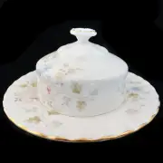 MEADOW FLOWER Royal Albert COVERED BUTTED DISH Bone China England NEW NEVER USED