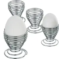 在飛比找樂天市場購物網優惠-《KELA》彈簧造型蛋杯4入 | 雞蛋杯 蛋托 早午餐 餐具