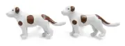 Frederick Thomas designer white and brown spotted dog cufflinks men-s quirky