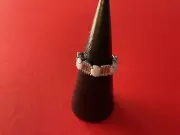 Bomb Party RBP6478 “Spotlight on Me” LG White Milky Opal Rhodium Size 8 Ring NWT