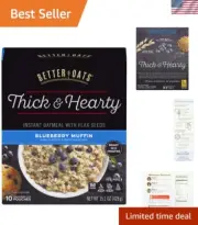 Quick Cooking Cholesterol Free Whole Grain Instant Oatmeal - 6 Pack, Blueberry